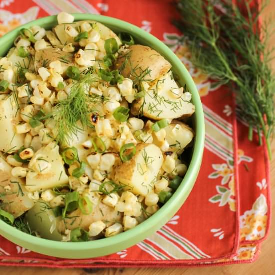 Potato And Grilled Corn Salad - Recipe photo by dizzybusyandhungry