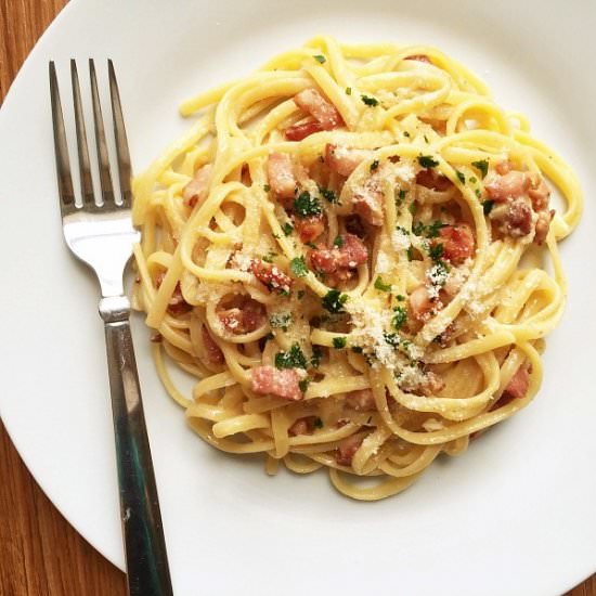 Classic Spaghetti Carbonara - Recipe photo by mygorgeousrecipes