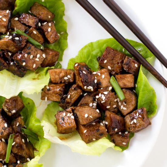 Asian Pork Lettuce Wraps - Recipe photo by ChefSavvy
