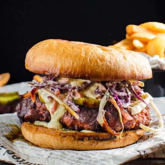 Hot & Spicy Fried Chicken Sandwich - Recipe photo by The Flavor Bender