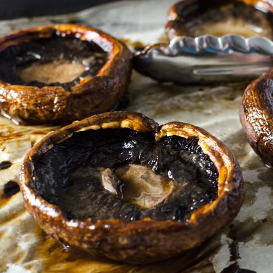 Baked Teriyaki Portobello Mushrooms - Recipe photo by VeggiePrimer