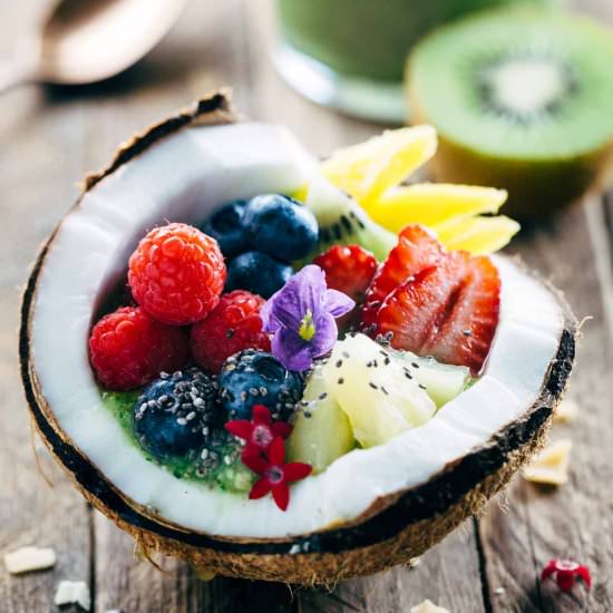 Tropical Kiwi Coconut Smoothie - Recipe photo by Jessica Gavin