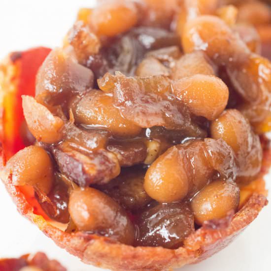 Baked Beans in Mini Bacon Cups - Recipe photo by cookingwithjanica