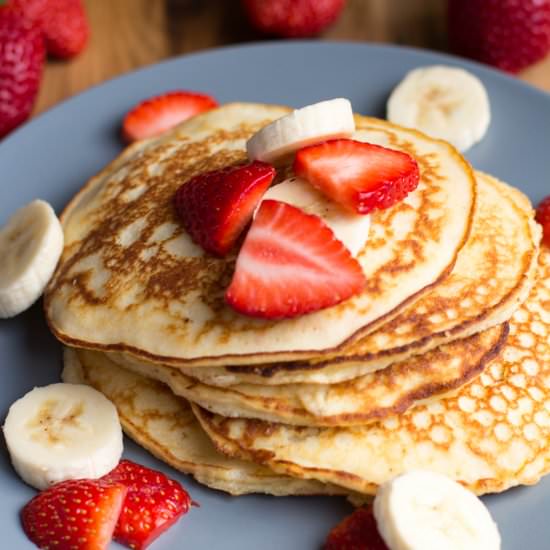 Coconut Flour Pancake Recipe - Recipe photo by Grab Your Spork