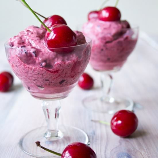 Cherry Chia Frozen Yoghurt - Recipe photo by Sugar Free Londoner