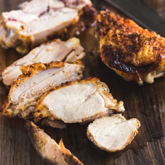 5-Ingredient Baked Chicken Thigh - Recipe photo by omnivorescookbook