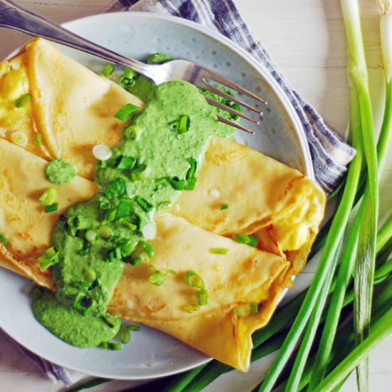 Scrambled Egg Breakfast Crepes - Recipe photo by thecharmingdetroiter