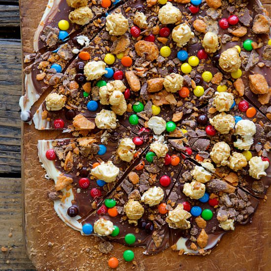 Caramel Popcorn Candy Bark - Recipe photo by BakersRoyale