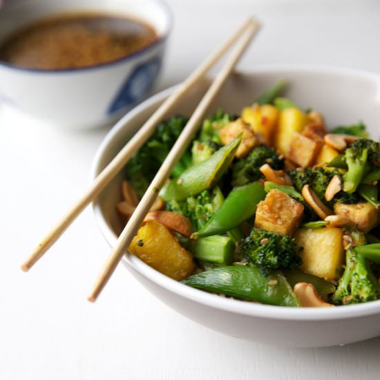 Veggie Stir-fry with Teriyaki Tofu - Recipe photo by doublethyme