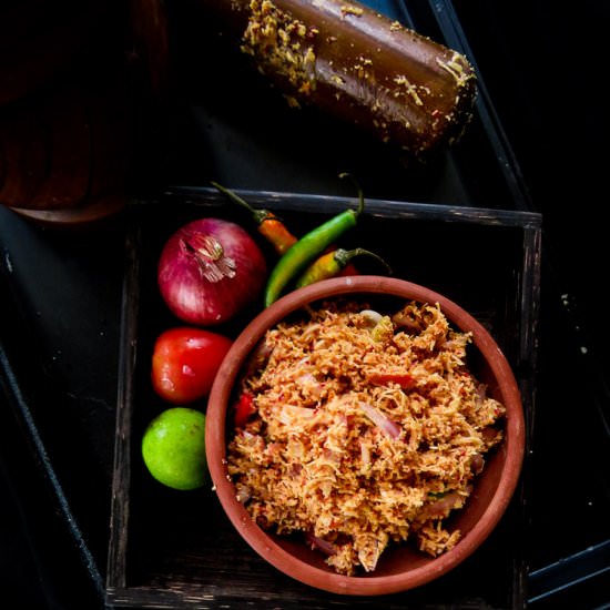 Sri lankan Coconut Sambol - Recipe photo by islandsmile