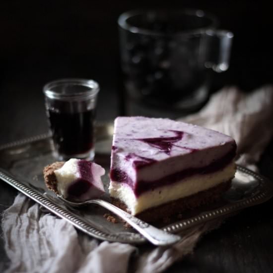 Crème de cassis cheesecake - Recipe photo by RusticK
