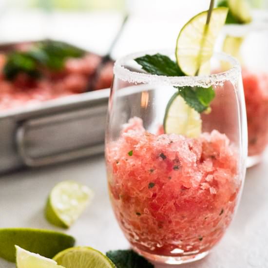 Watermelon Mojito Granita - Recipe photo by platedcravings