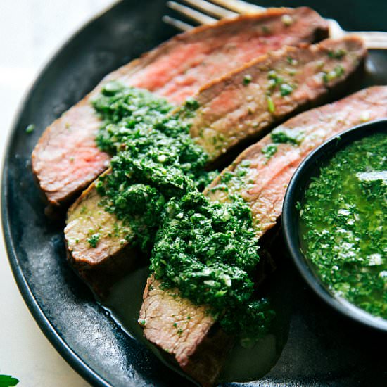 Easy Grilled Flank Steak - Recipe photo by chelseasmessyapron