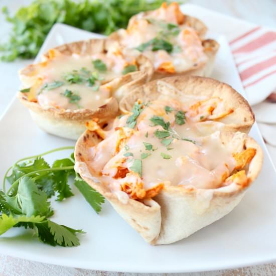 Buffalo Chicken Dip Taco Cups - Recipe photo by Whitney Bond