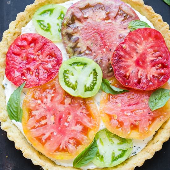 Ricotta Heirloom Tomato Tart (GF) - Recipe photo by bakerita