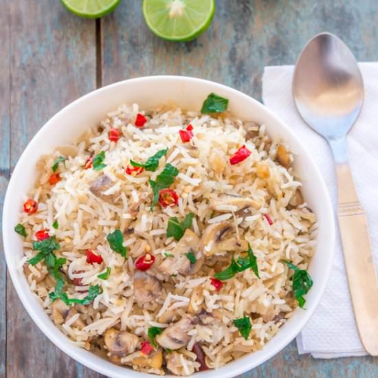 Zingy Mushroom Fried Rice - Recipe photo by Priyanka DK