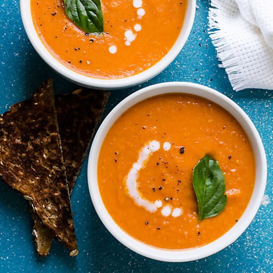 Creamy Sun Dried Tomato Soup - Recipe photo by ifoodreal