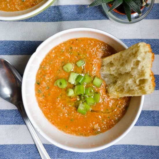 Rustic Heirloom Gazpacho - Recipe photo by youcaneatnow