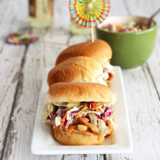 Crockpot Pulled Turkey Sliders - Recipe photo by Craving Something Healthy