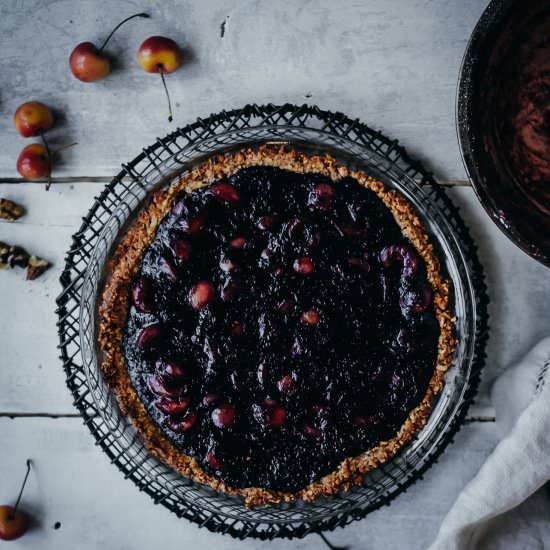 Healthy Cherry Berry Breakfast Pie - Recipe photo by mylavenderblues
