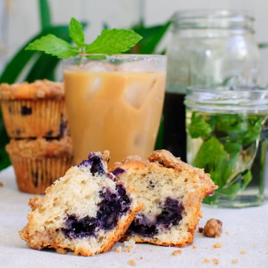 Blueberry Streusel Muffins - Recipe photo by thesharedplate