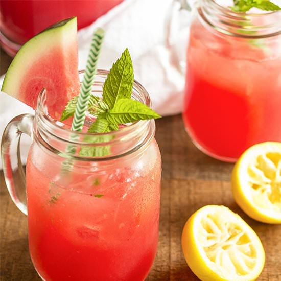 Watermelon Mint Lemonade - Recipe photo by justalittlebitofbacon