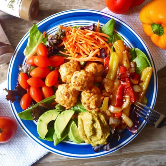 Paleo Fajita Salad - Recipe photo by perchancetocook.com
