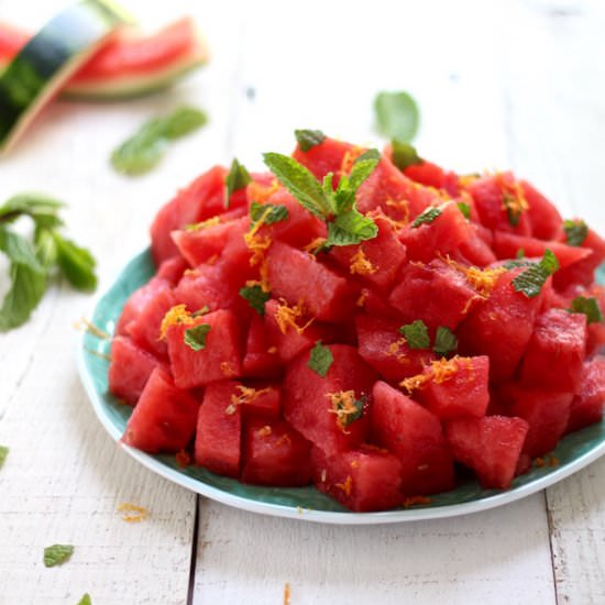 Citrus Watermelon Salad - Recipe photo by bessiebakes