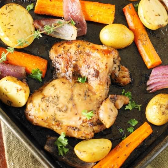 Balsamic Chicken Sheet Pan Supper - Recipe photo by thekitchenismyplayground