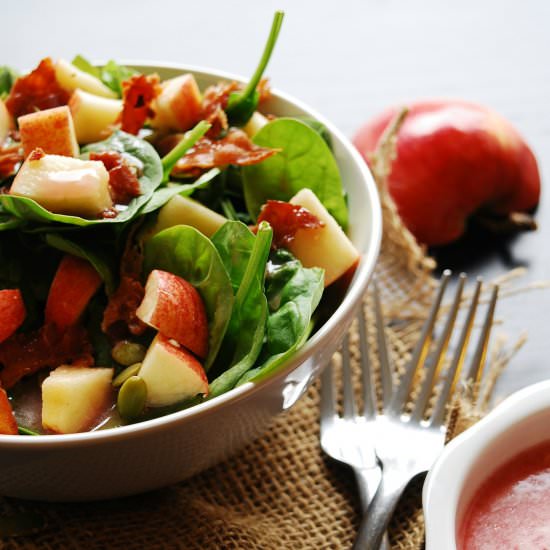 APPLE, BACON & SPINACH SALAD - Recipe photo by allergyawesomeness