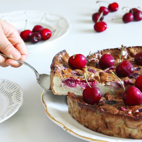 Cherry and vanilla flan - Recipe photo by Insomnie Cherry