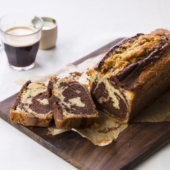 Chocolate and vanilla marble cake - Recipe photo by MeccaGBC