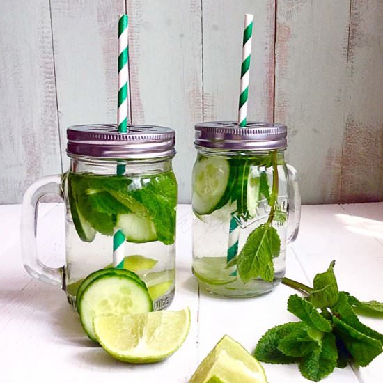Cucumber Mint & Lime Detox Water - Recipe photo by Justina Elumeze