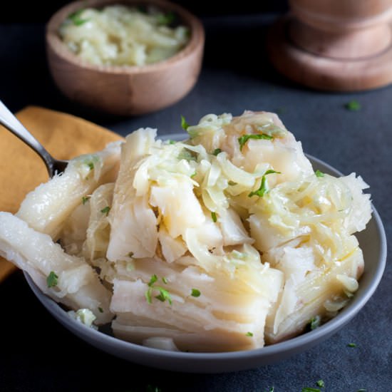 Yuca con Mojo - Recipe photo by GoodieGodmother