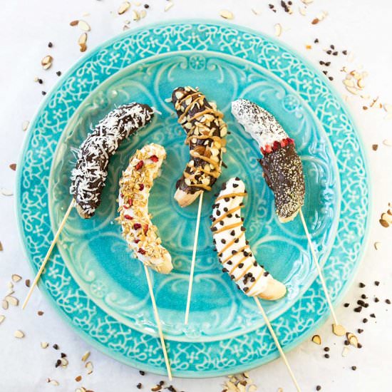 Frozen Banana Pops - Recipe photo by Kiwi and Carrot