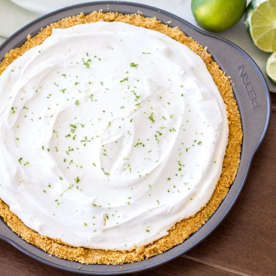 No Bake Key Lime Frozen Yogurt Pie - Recipe photo by a latte food
