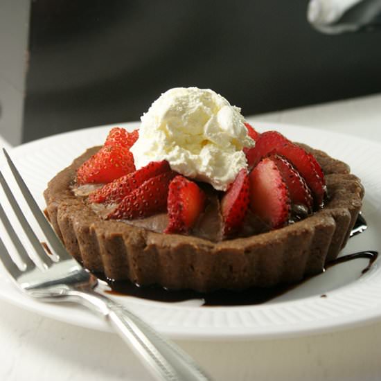 Double Chocolate & Strawberry Tart - Recipe photo by feedme_imhungry