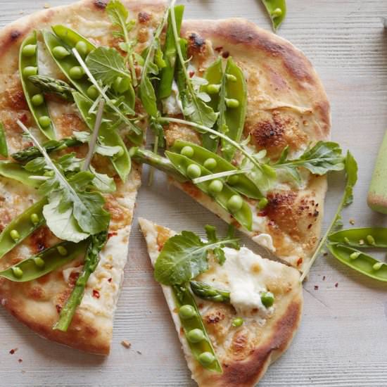Snap Pea + Asparagus Pizza - Recipe photo by gdalkin