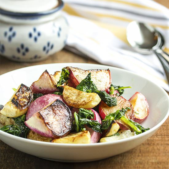 Roasted Turnips and Radishes - Recipe photo by justalittlebitofbacon
