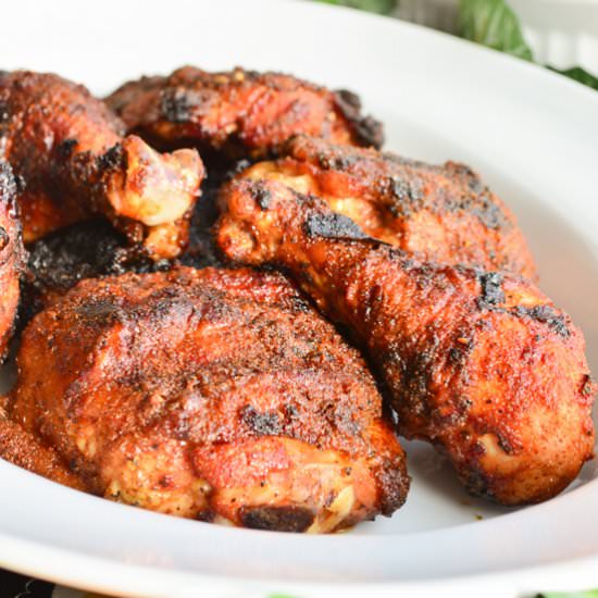 Barbecued Dry-Rubbed Chicken - Recipe photo by The Goldilocks Kitchen