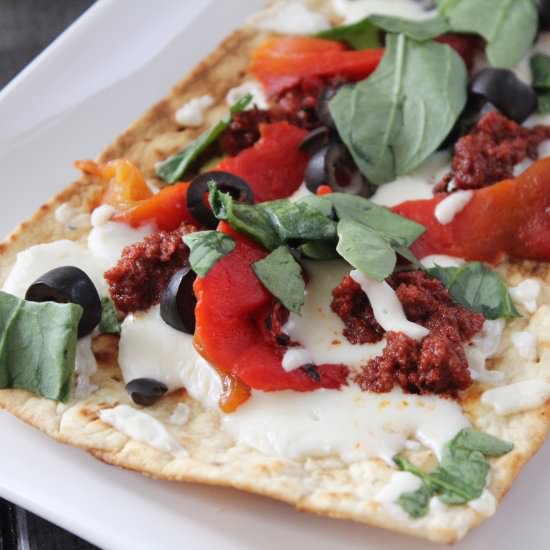 Spanish Tapas Flatout Pizza - Recipe photo by addicted2recipes