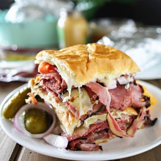 Grilled Hot Pastrami Sandwich - Recipe photo by Kleinworth &amp; Co