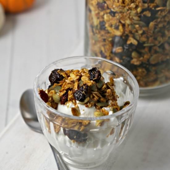Pumpkin Spice Granola - Recipe photo by CookingInStilettos