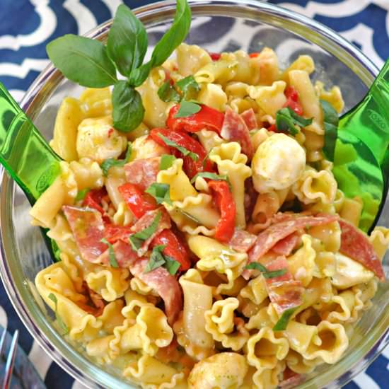 Pasta Salad with Basil Dressing - Recipe photo by maeghan21