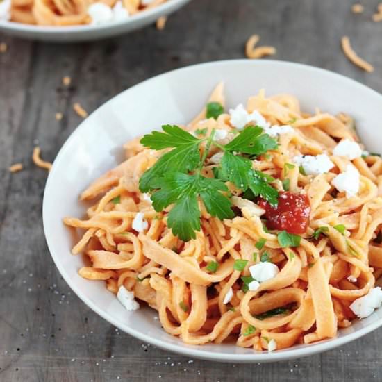 Homemade Ajvar Pasta - Recipe photo by Raspberrysue