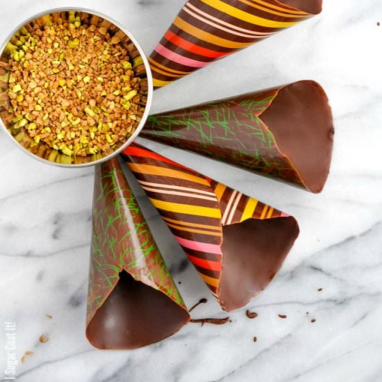 Handmade Chocolate Cones - Recipe photo by I Sugar Coat It