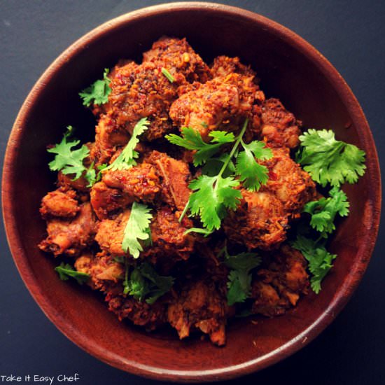 Chicken Sukka – Mangalore Style - Recipe photo by TheTakeItEasyChef
