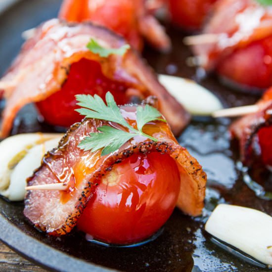 Hard Cider Glazed Pickled Tomatoes - Recipe photo by TacoBoutFood