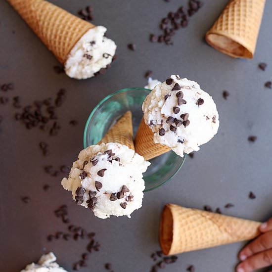 Mint Chocolate Chip Ice Cream - Recipe photo by Delightful Mom Food