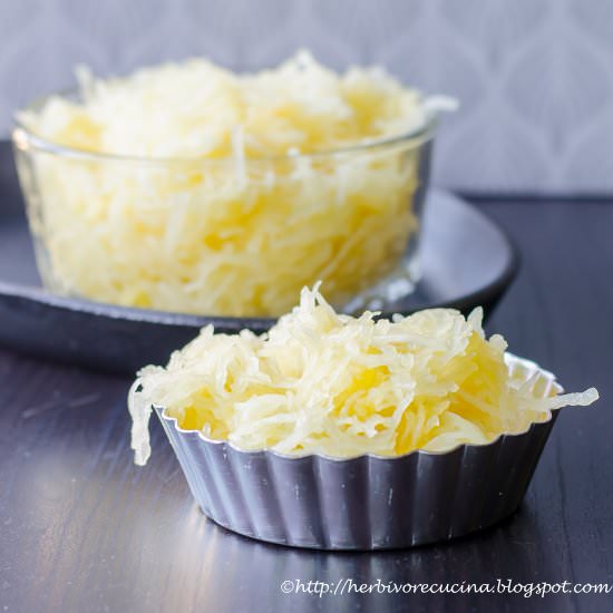 Lemon Pepper Spaghetti Squash - Recipe photo by Herbivore Cucina